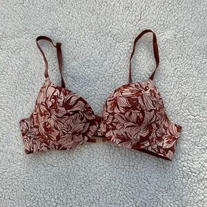 2- Adrienne Vittadini Brown Tropical Coral  Bra 36B Bras